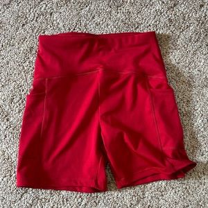 Beyond Basix black spandex workout shorts